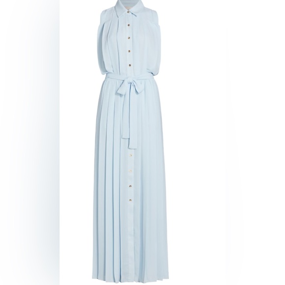 RAMY BROOK Coraline Pleated Maxi Shirtdress
Size Medium color Cristal Blue - Picture 3 of 8